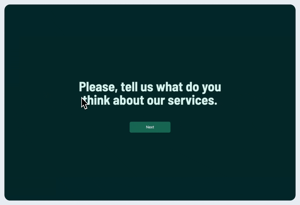 Video showing an NPS survey experience.